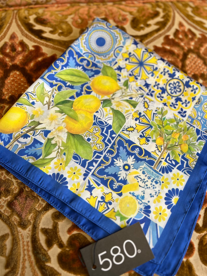 Lemon Silky Feel Bandana Scarf