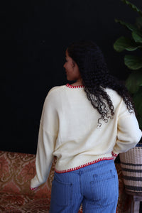 Soft Yellow Strawberry Knit Sweater