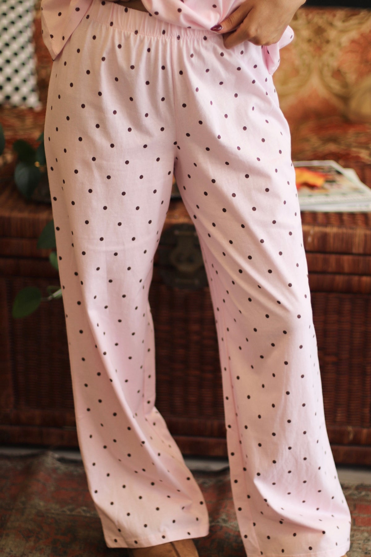 Girl Next Door Polka Dot Pants + Pink