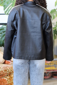 Moto Leather Jacket + Black