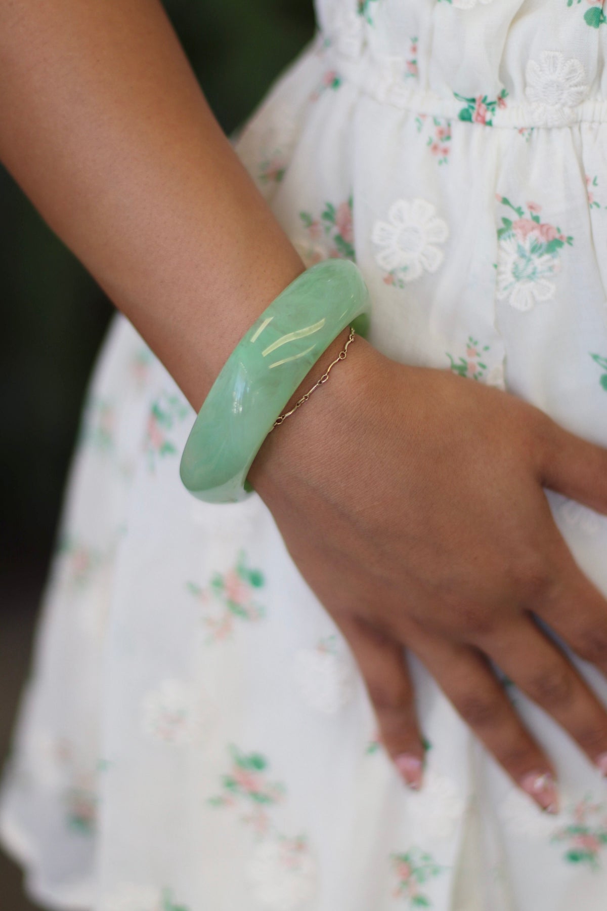 Funky & Chunky Jade Bangle