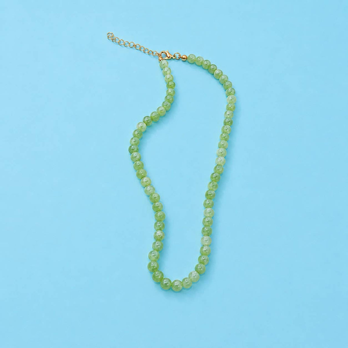 Green Round Beaded Necklace