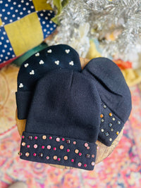 Black Jeweled Beanie + 3 styles