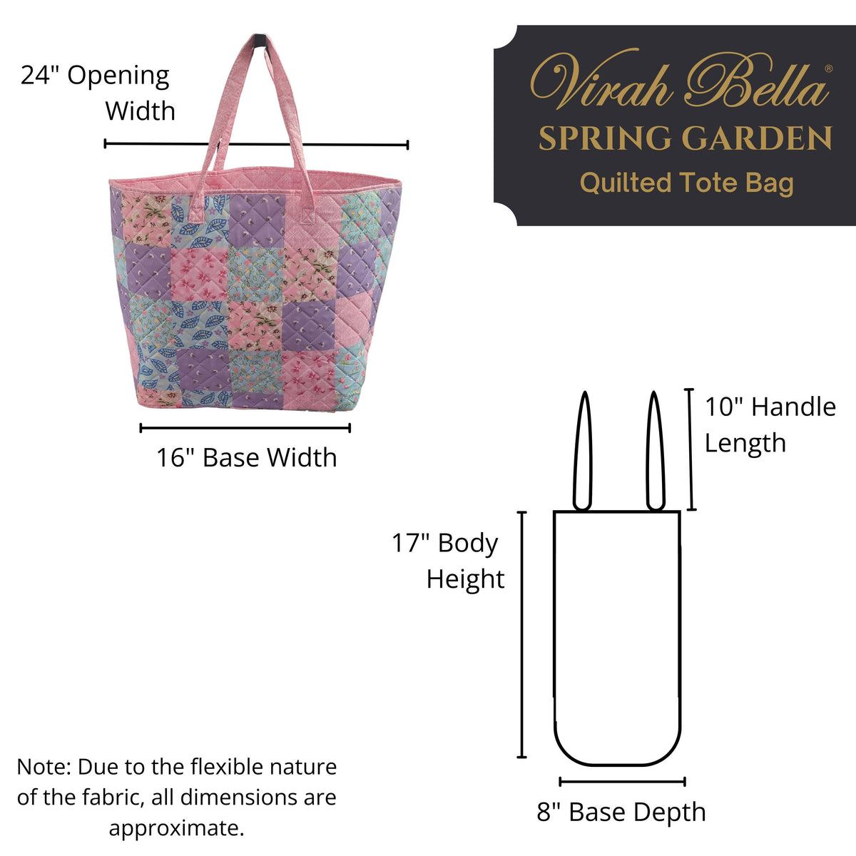 "Spring Garden" Quilted Tote Bag