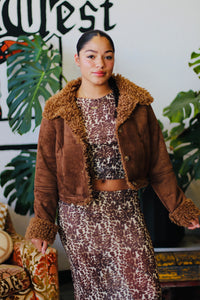 Penny Lane 2.0 Faux Fur Coat in Camel