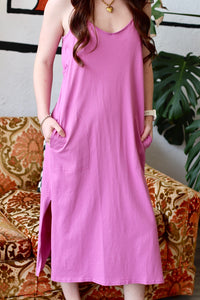 *Sleeveless Midi Dress in Orchid