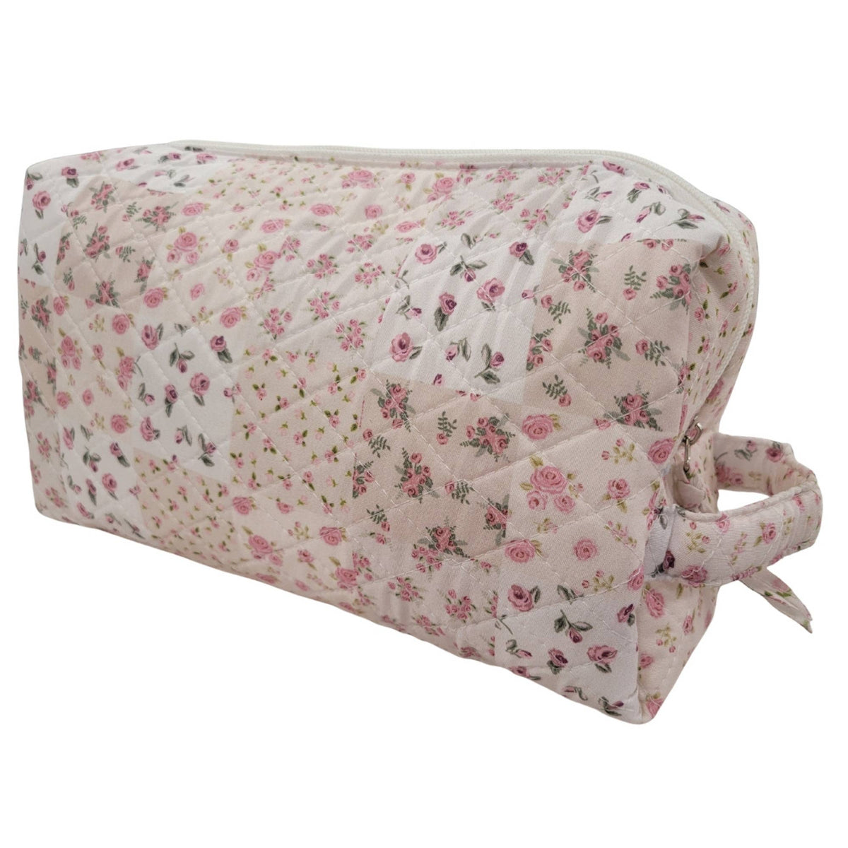 "Garden of Roses" Quilted Vanity and Travel Bag