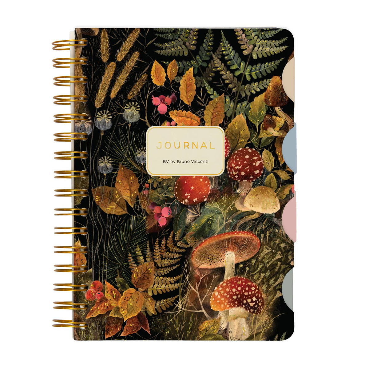 Spiral Art Journal Forest Mushrooms