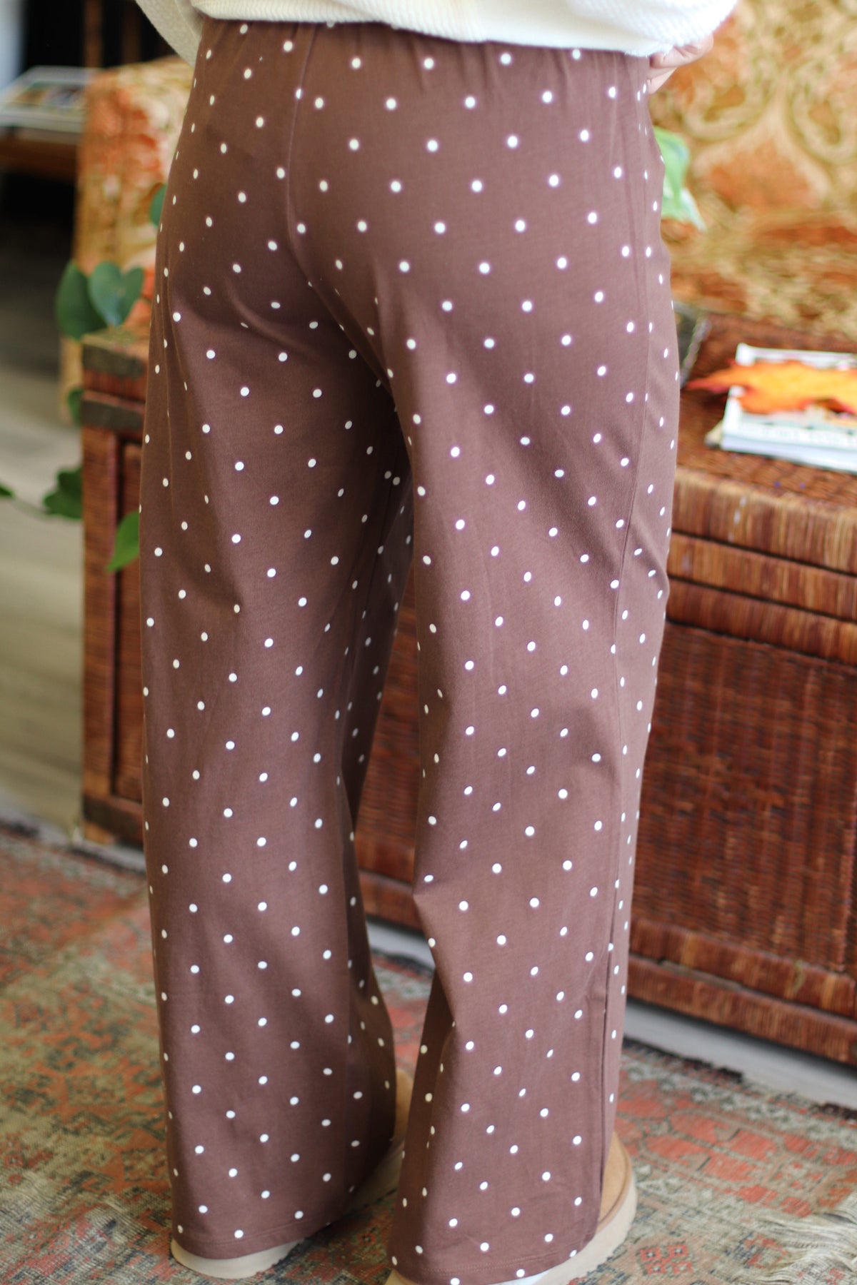 Girl Next Door Polka Dot Pants + Brown