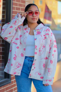 Girly Pop Button Down Jacket