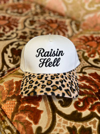 Raisin Hell Ball Cap + Leopard