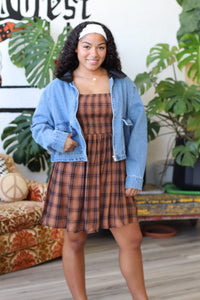 Harvest Time Dress + Brown