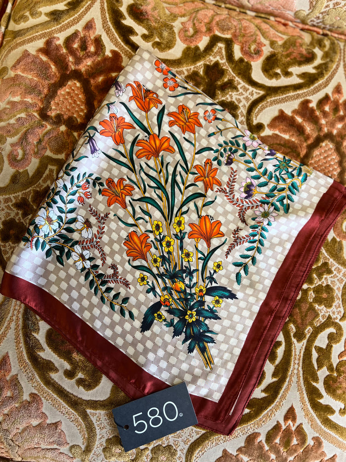 Colorful Lillies Bandana Scarf