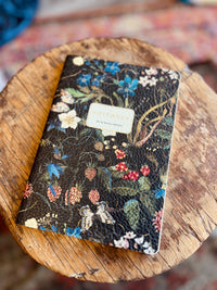 Vegan Leather A5 Notebook - Forest Flowers