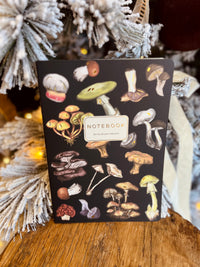 Mushrooms on Black Notebook