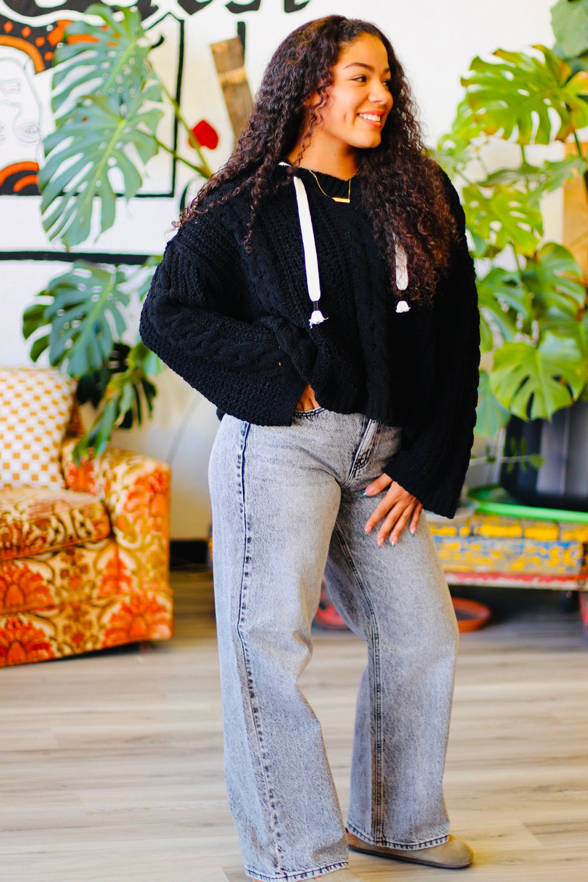 Grunge Wide Leg Grey Jeans