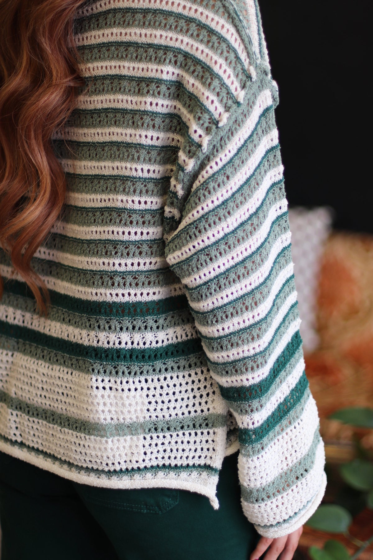 Summer To Fall Crochet Sweater + Pine