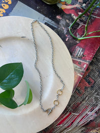 Two Tone 18K GP S.Steel Buckle Necklace