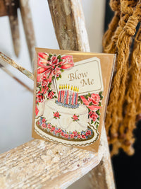 Blow Me Birthday Card