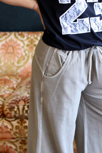 Mineral Wash Wide Leg Pants + Mocha