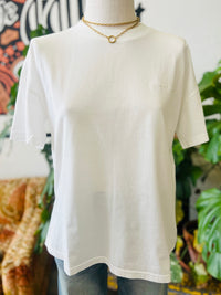 Washed Good Vibes Tee + White