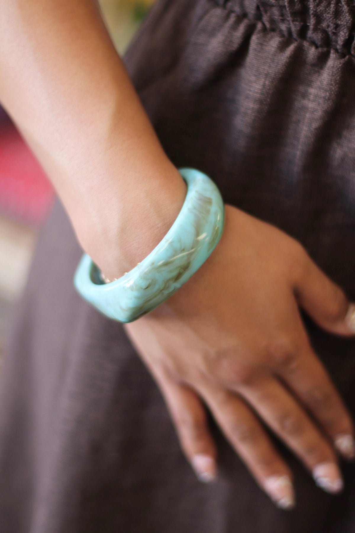 Funky & Chunky Turquoise Bangle