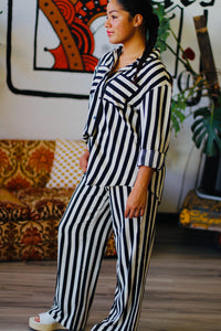 Its Showtime Striped Shirt & Pants Set