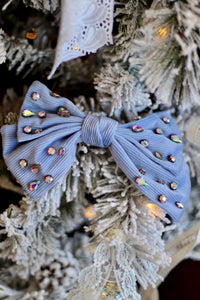 Large Cord Rhinestone Bow