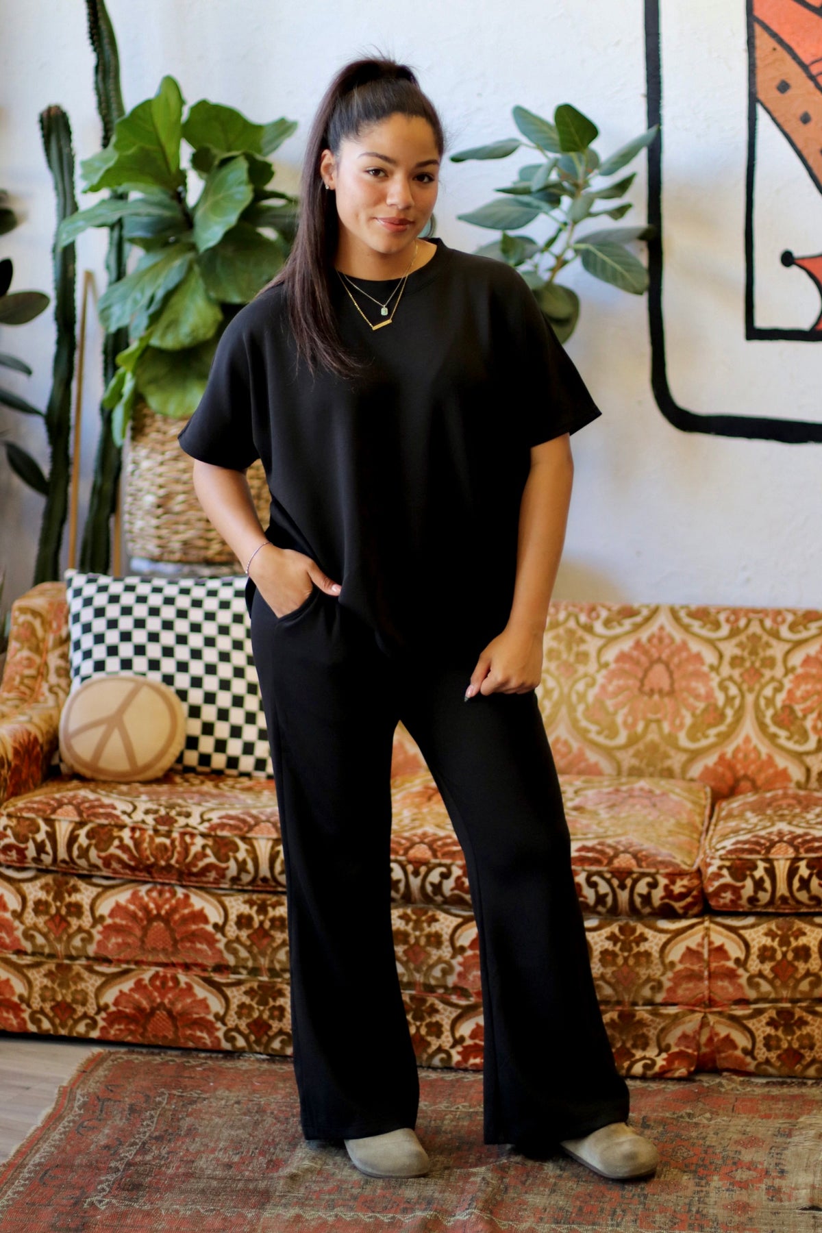 Scuba Two Piece Lounge Set + Black