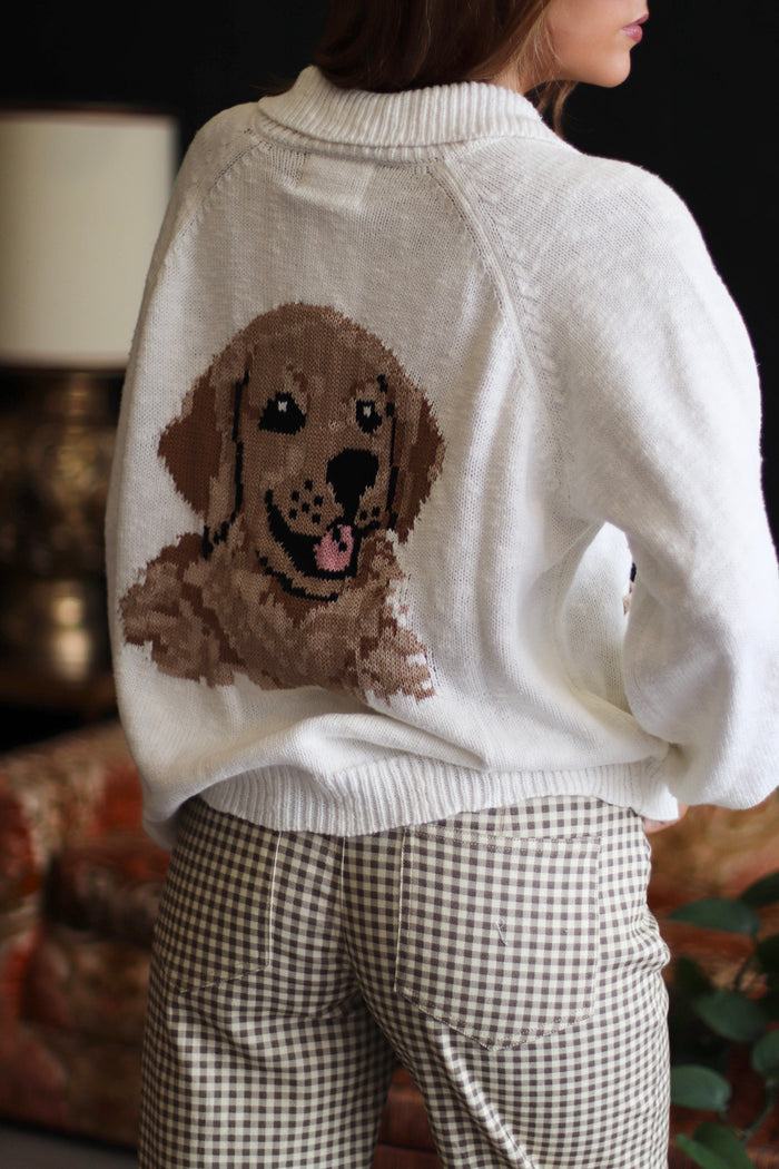 Puppy Love Button Down Cozy Cardigan