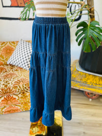 Springsteen Denim Midi Skirt