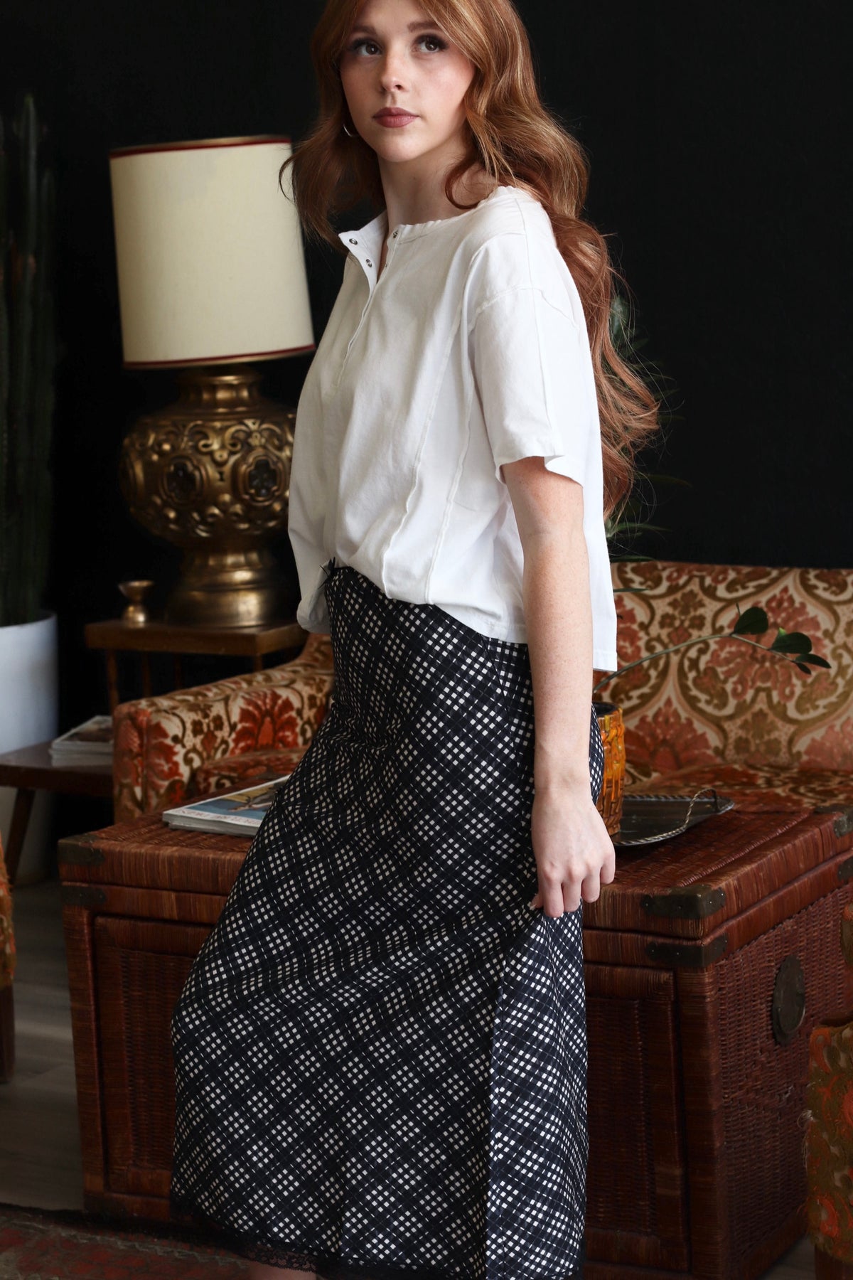 Boxy Fit Basic White Knit Top