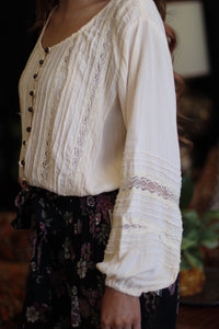 Lillie Cottagecore Button Down Prairie Blouse