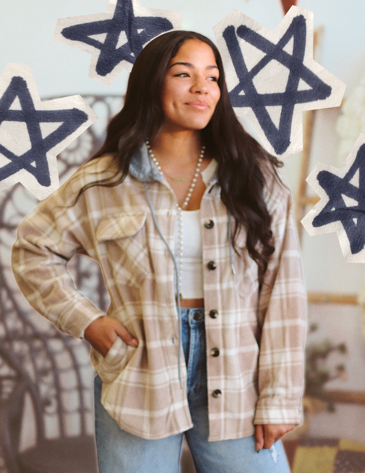 Plaid Hooded Shacket + Mocha | BF '25