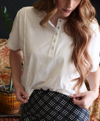Boxy Fit Basic White Knit Top