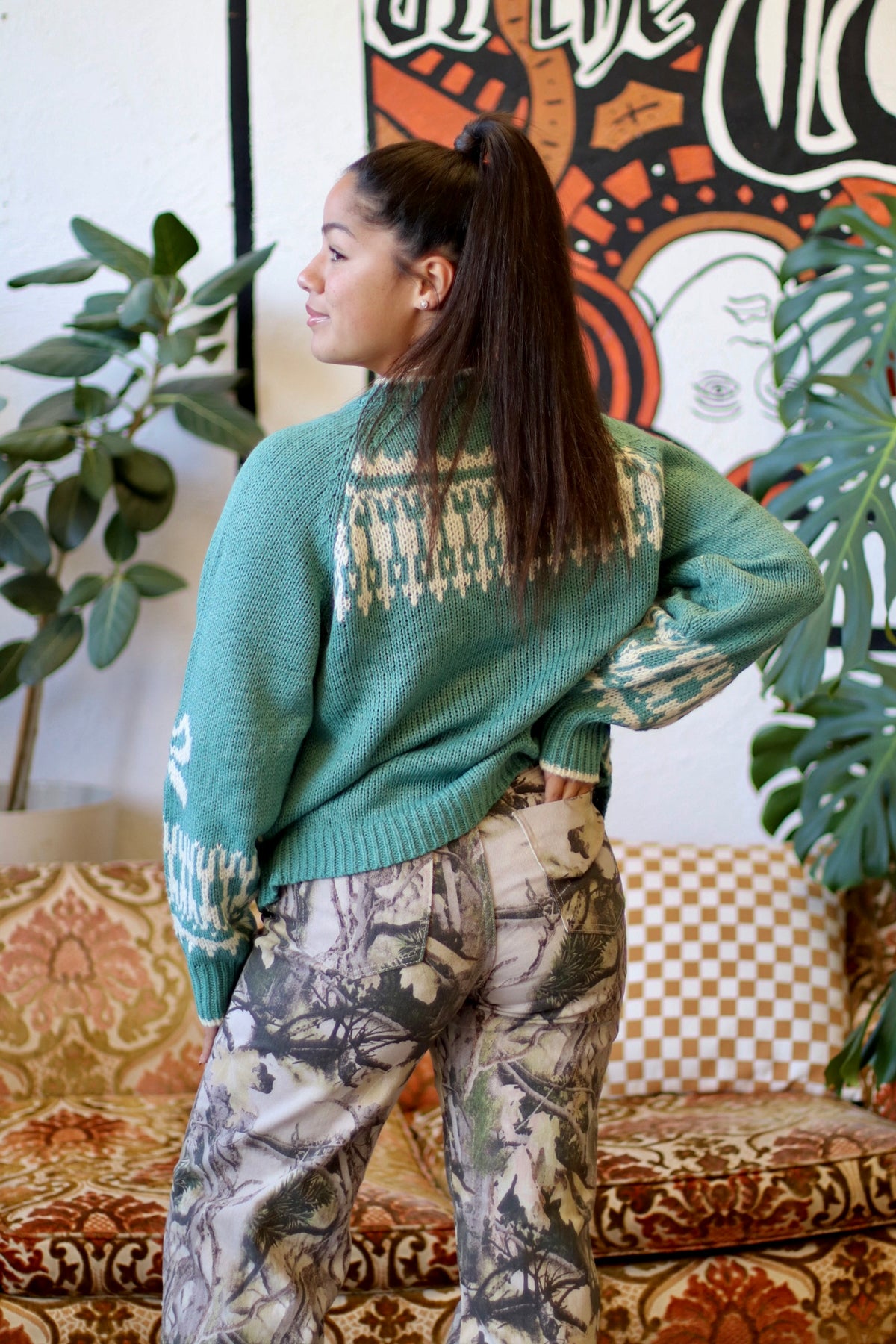 Swan Knit Cardigan + Light Blue