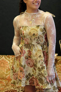 Floral Tapestry Mini Dress
