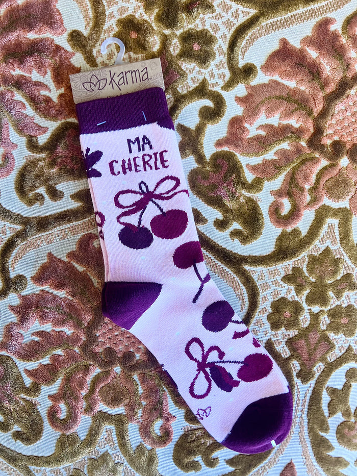 Cherries Crew Socks