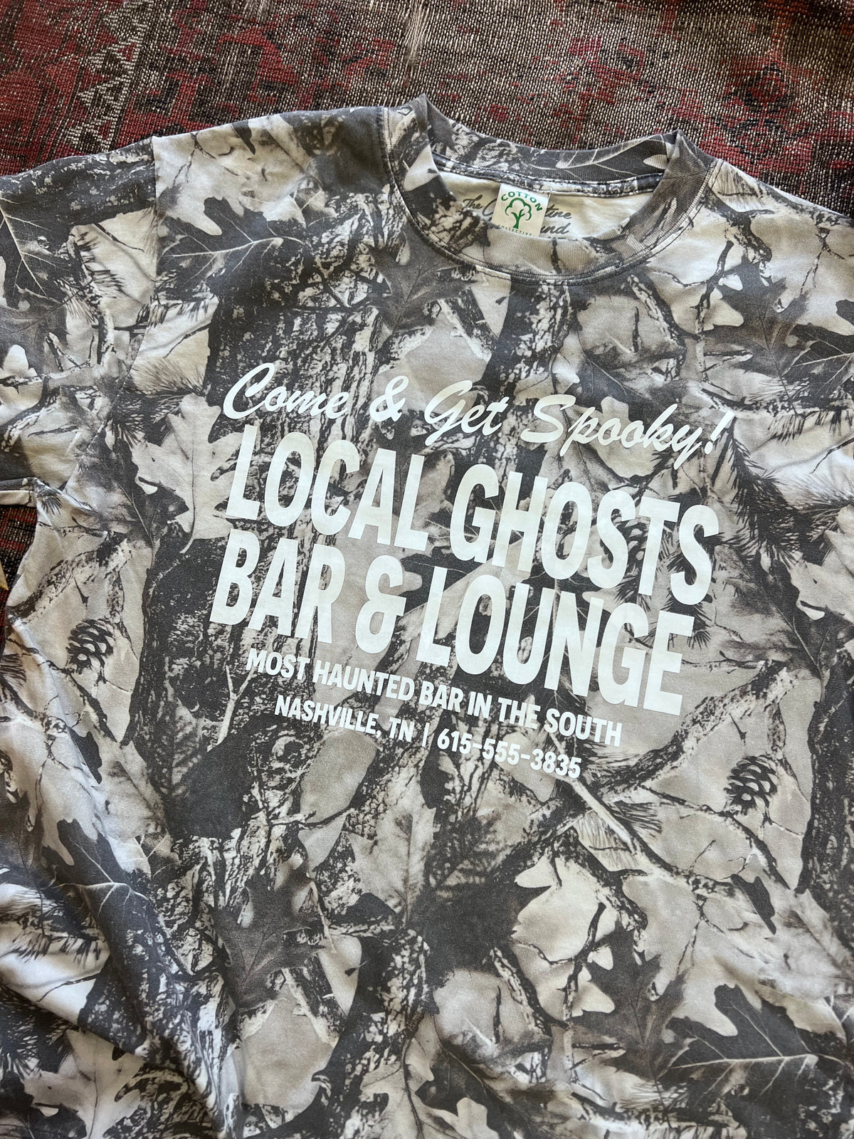Camo Local Ghosts Bar & Lounge Boxy Cotton T-Shirt