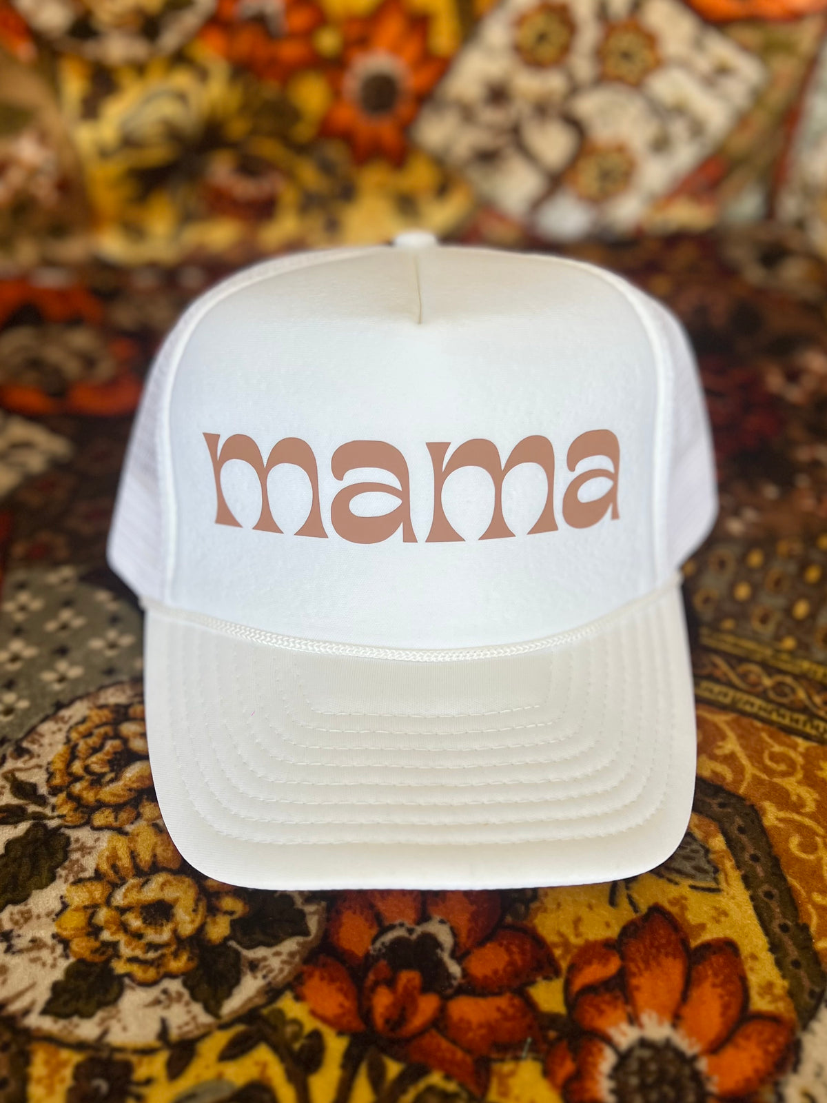 580 Trucker Hat + White/Brown Mama
