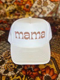 580 Trucker Hat + White/Brown Mama