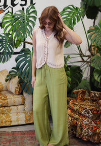Allie Avocado Linen Pants