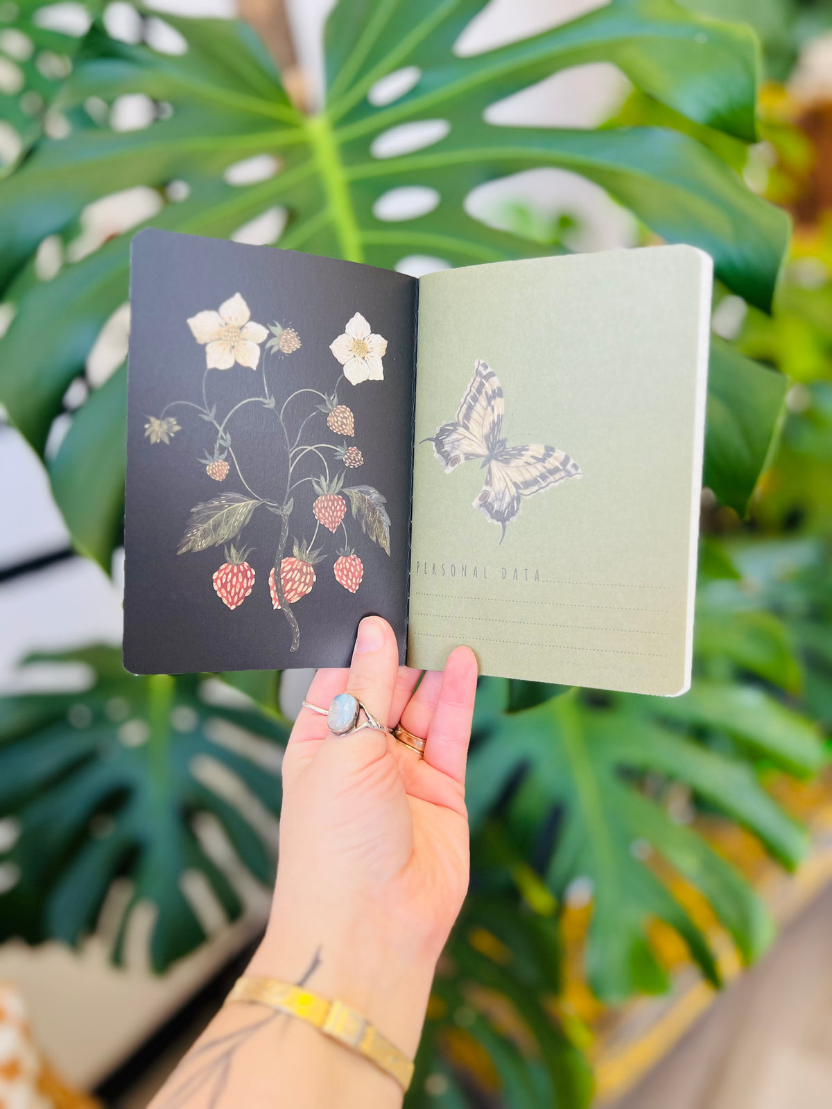 A6 Mini Passport Notebook Forest Flowers