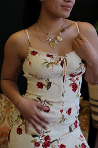 Feelin' Floral Front Tie Midi Dress