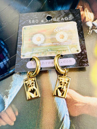 18K Gold Plated Figure Earrings