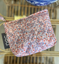 "Pink Paisley Dreams"  Quilted Cosmetic Bag