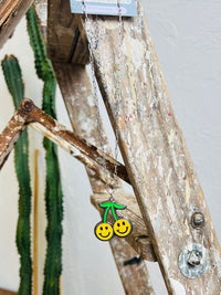 Twin Smiling Cherry Necklace