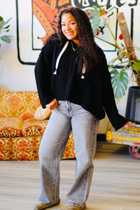 Grunge Wide Leg Grey Jeans