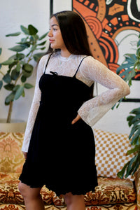 Flowy Mini Dress in Black