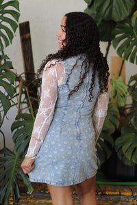 Floral Denim Mini Dress
